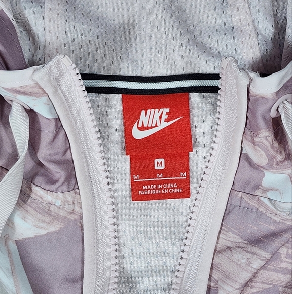 Nike Sportswear Marble-Print Half-Zip Hooded Jacket Size Med - Picture 9 of 9